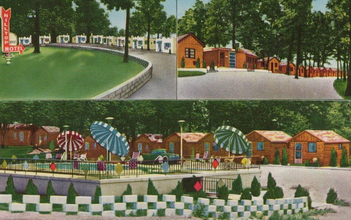 Judys Motel & Campground (Hilltop Motel) - Vintage Postcard (newer photo)